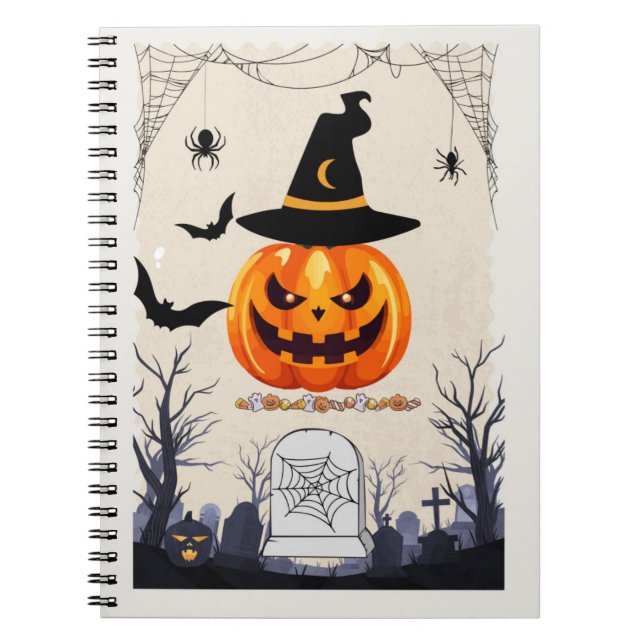 Pumpkins & Gravsten: En Halloween-bärbar dator Anteckningsbok (Framsidan)