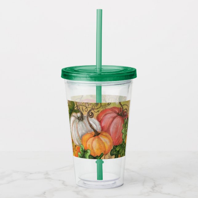 Pumpkins Halloween Acrylic Tumbler Take Away Mugg (Framsida)