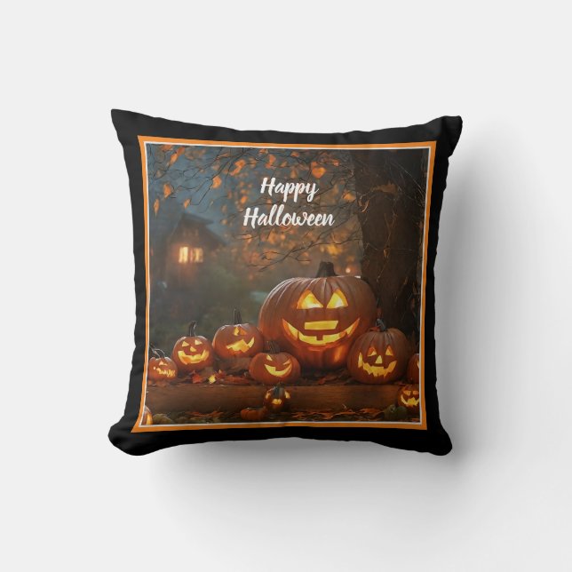 Pumpkins Halloween Family Collection Kudde (Framsida)