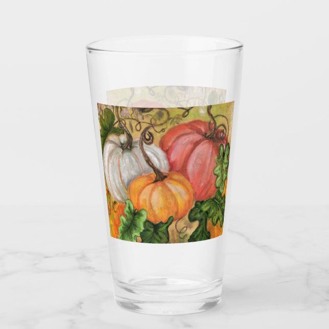 Pumpkins Halloween Glass Glaskopp (Framsida)