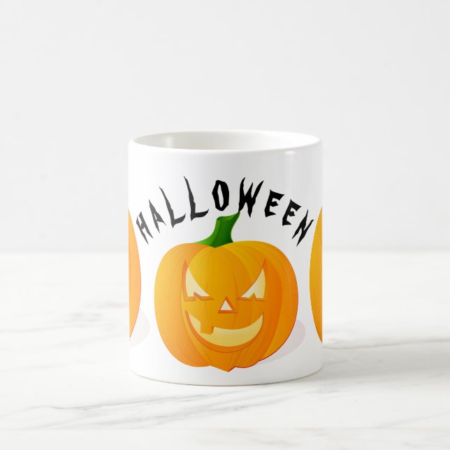 Pumpkins & Halloween White Coffee Mugg (Center)