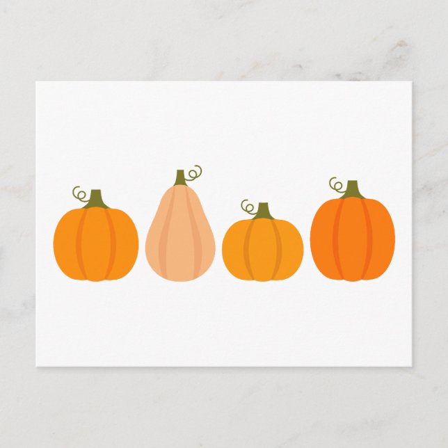 Pumpkins höstillustration vykort (Framsida)