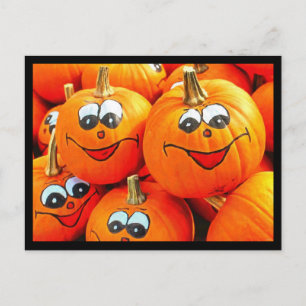 Pumpkins Jack o lantern Halloween fest vykort