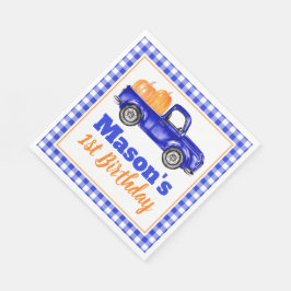 Pumpkins Lastbil Pumpkin Patch - Blue Lastbil Pappersservett