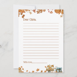Pumpkins Leaves & Stacks of Hay Time Capsule Cards Inbjudningar