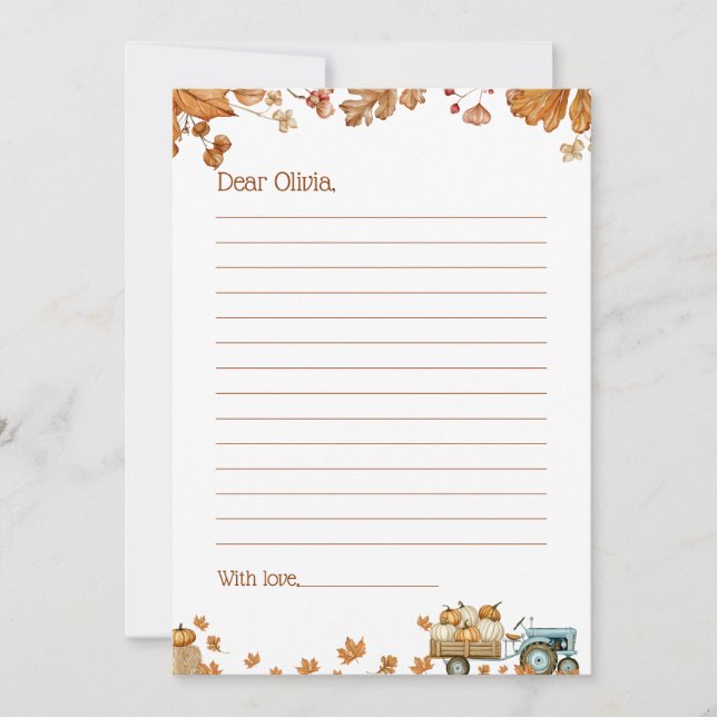 Pumpkins Leaves & Stacks of Hay Time Capsule Cards Inbjudningar (Framsida)