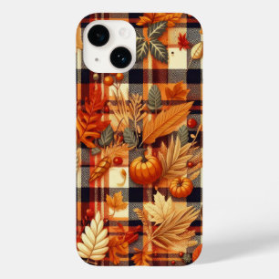 Pumpkins Maple Löv Autumn Plaid