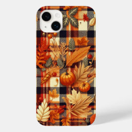Pumpkins Maple Löv Autumn Plaid