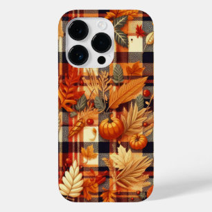 Pumpkins Maple Löv Autumn Plaid