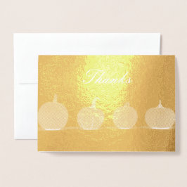 Pumpkins Modern -Thanksgiving Folierat Kort