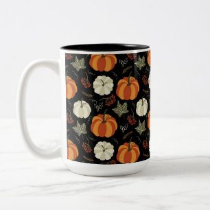 Pumpkins Mönster Två-Tonad Mugg
