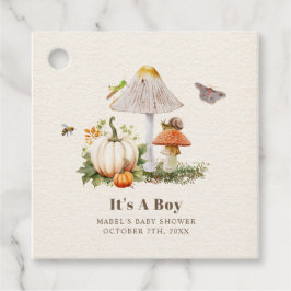 Pumpkins Mushroom Woodland Insekter Boy Shower Gåvor Etiketter