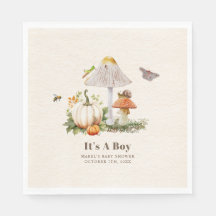 Pumpkins Mushroom Woodland Insekter Boy Shower