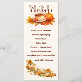 Pumpkins och kaffe av vattenfärgen Thanksgiving Meny