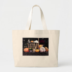 Pumpkins och Morsa Autumn Bild Jumbo Tygkasse