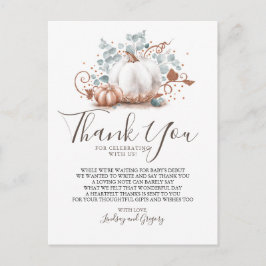 Pumpkins och Tack i ro Guld Glitter Vykort