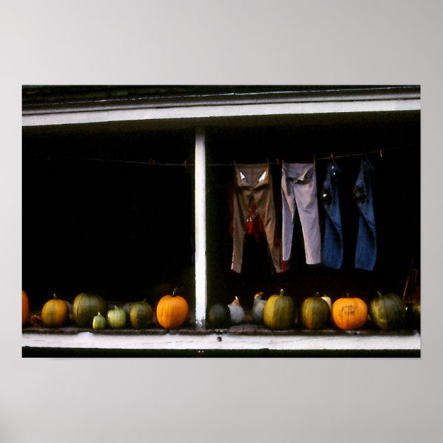 Pumpkins och Tvätta Line Poster (Framsidan)