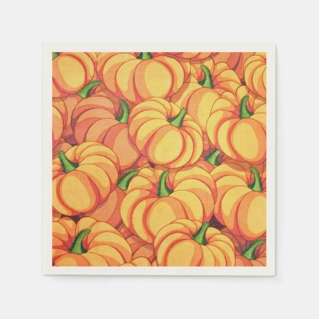 Pumpkins Pappra Napkins Pappersservett (Framsidan)