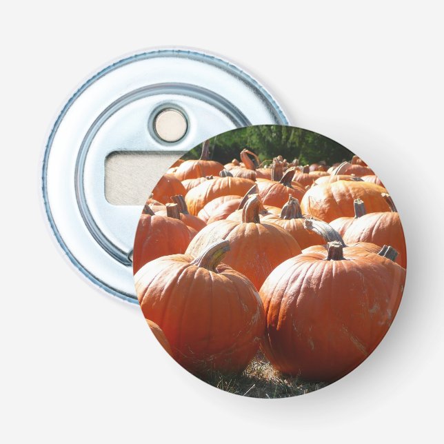 Pumpkins Photo for Fall, Halloween eller Thanksgiv Flasköppnare (Framsidan)