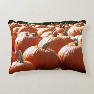 Pumpkins Photo for Fall, Halloween eller Thanksgiv Prydnadskudde