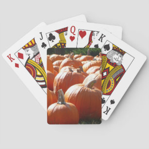 Pumpkins Photo for Fall, Halloween eller Thanksgiv Spelkort