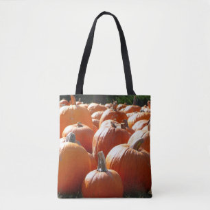 Pumpkins Photo for Fall, Halloween eller Thanksgiv Tygkasse