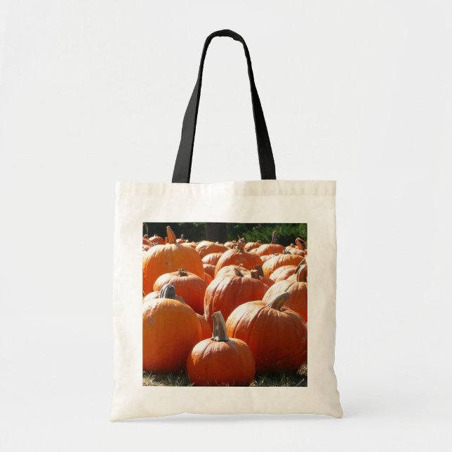 Pumpkins Photo for Fall, Halloween eller Thanksgiv Tygkasse (Framsidan)