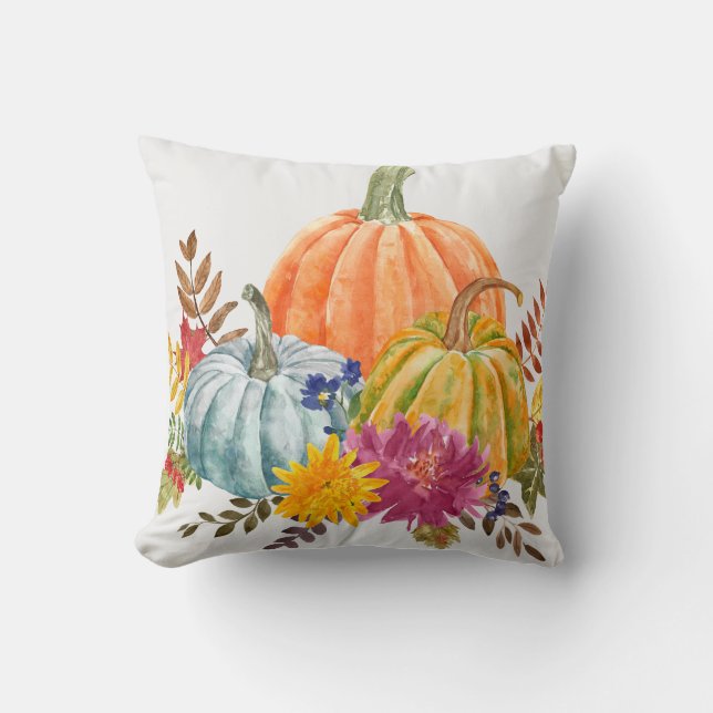 Pumpkins Pillow för automatisk vattenfärg Kudde (Framsida)
