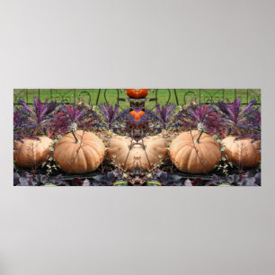 Pumpkins Plants Farm stand Spegel Abstrakt Poster