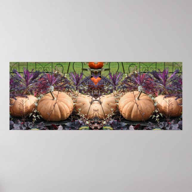 Pumpkins Plants Farm stand Spegel Abstrakt Poster (Framsidan)