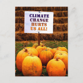 Pumpkins protesterar mot klimatförändringen vykort