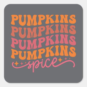 Pumpkins Pumpkins Pumpkins Pumpkins Spice Fyrkantigt Klistermärke