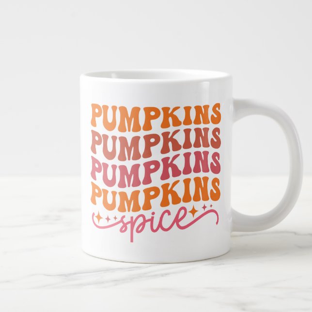 Pumpkins Pumpkins Pumpkins Pumpkins Spice Jumbo Mugg (Höger)