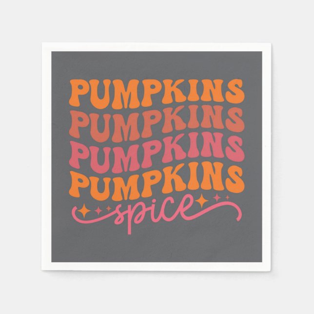 Pumpkins Pumpkins Pumpkins Pumpkins Spice Pappersservett (Framsidan)