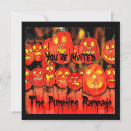 Pumpkins Rampage Halloween fest-inbjudan Inbjudningar