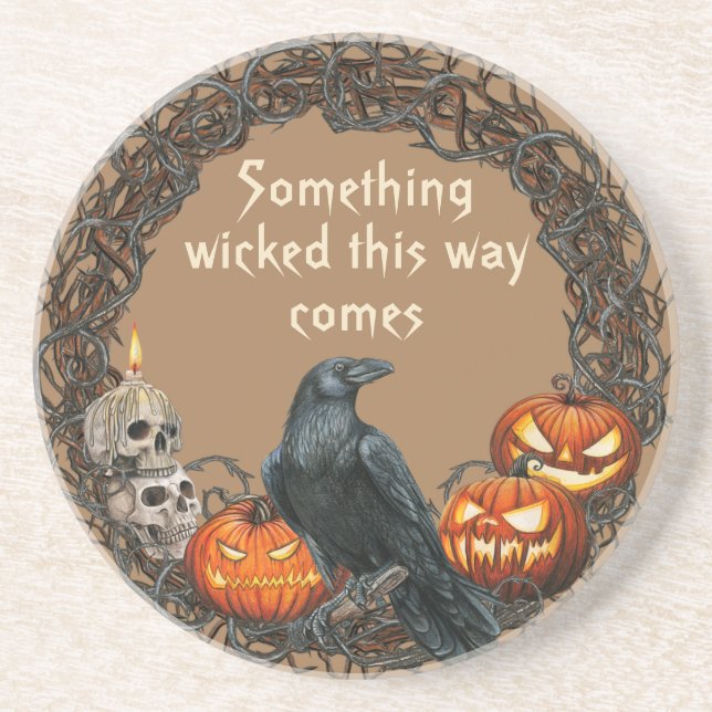 Pumpkins & Raven Halloween Wandeans Underlägg (Framsidan)