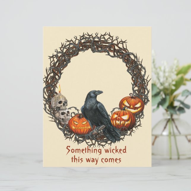 Pumpkins & Raven Wandehalloween Scrapbook (Stående Fram)