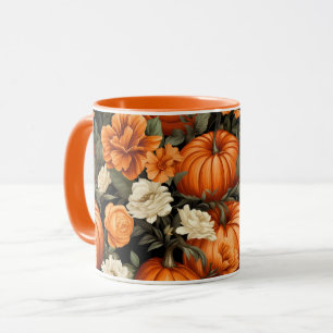 Pumpkins Ro Autumn Flowers Mugg