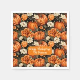 Pumpkins Ro Autumn Flowers Pappersservett