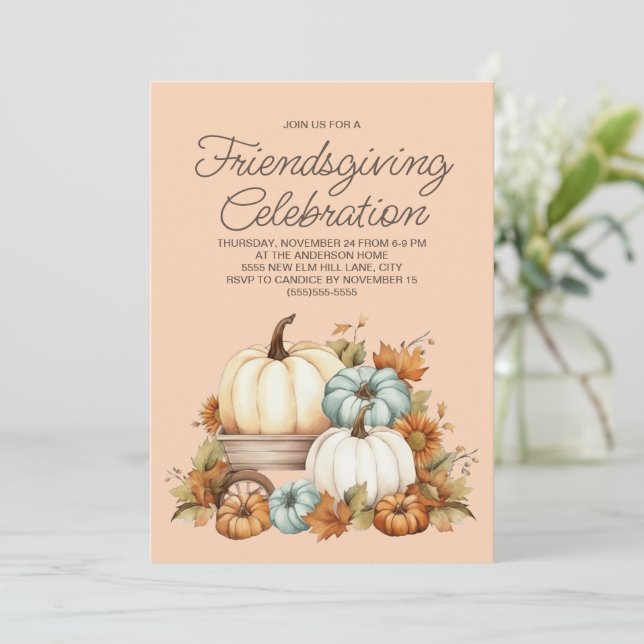 Pumpkins Rustic Boho Harvest Friendsgiving (Stående Fram)