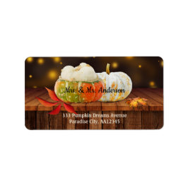 Pumpkins Rustic Fall Wedding-adressetikett Adressetikett