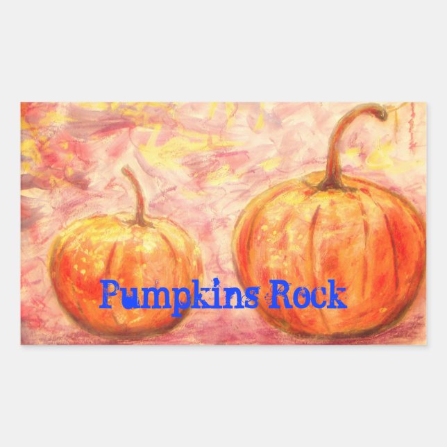 Pumpkins Sten Rektangulärt Klistermärke (Framsida)
