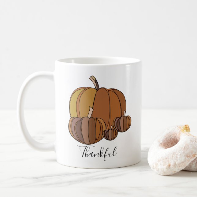 Pumpkins Thankful Kaffemugg (Med munk)