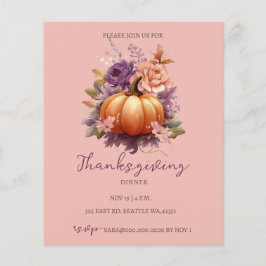 Pumpkins Thanksgiving Inbjudan för budgetunderskot