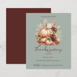 Pumpkins Thanksgiving Inbjudan för budgetunderskot