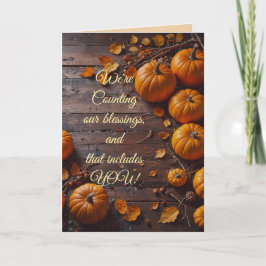 PUMPKINS THANKSGIVING-KORT FÖR ALLA TACK KORT