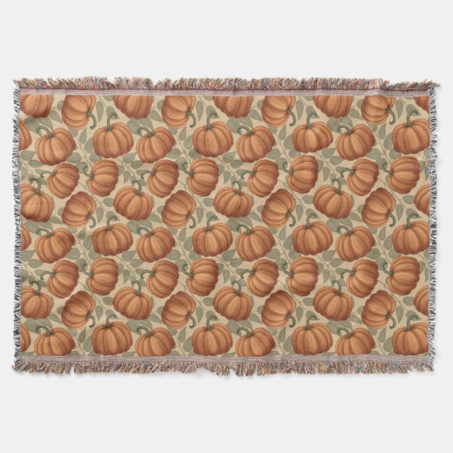 Pumpkins Throw Blanket Filt (Framsidan)