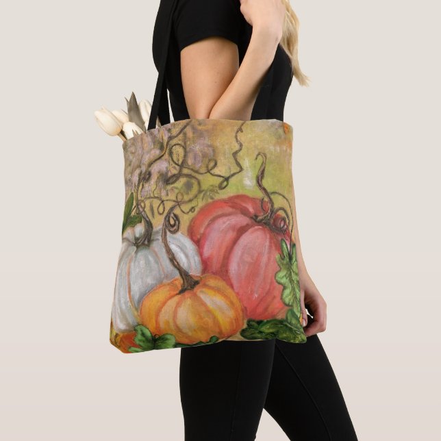 Pumpkins Tote Bag Tygkasse (Närbild)