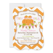 Pumpkins Twin Girls-inbjudan till barnskor