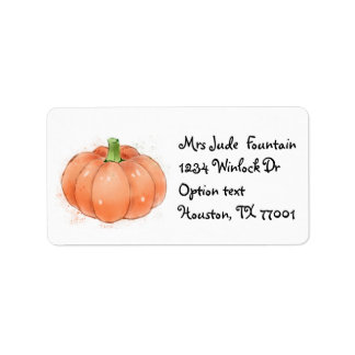 Pumpkins vattenfärgssetikett för Returadress av me Adressetikett